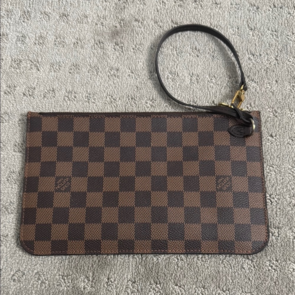 Louis Vuitton Brown Checkered Wristlet